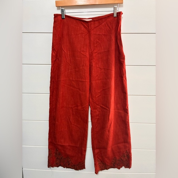 By Anthropologie Embroidered Pants size 6 - Picture 8 of 13